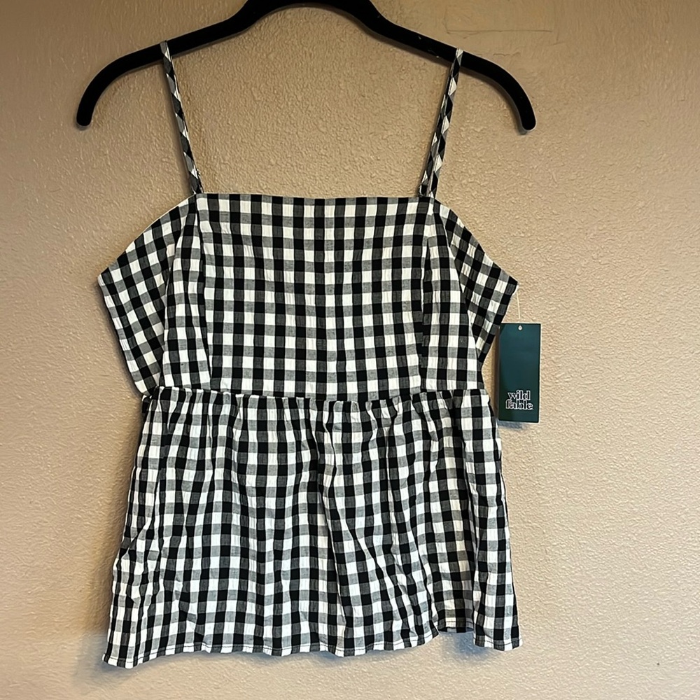 Wild Fable gingham top Size M